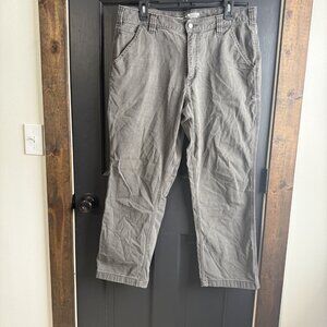 Carhartt Pants Mens 36x30 Gray Rugged Flex Canvas Work Relaxed Fit BN2291-M